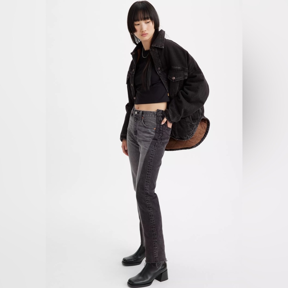 NWT Levi's 501 Spliced Jeans 'Parallel Universe Black